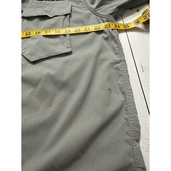 Gander Mountain Grey Outdoor Shirt Button Down Men's L Long Sleeve Small Flaw - Picture 6 of 10